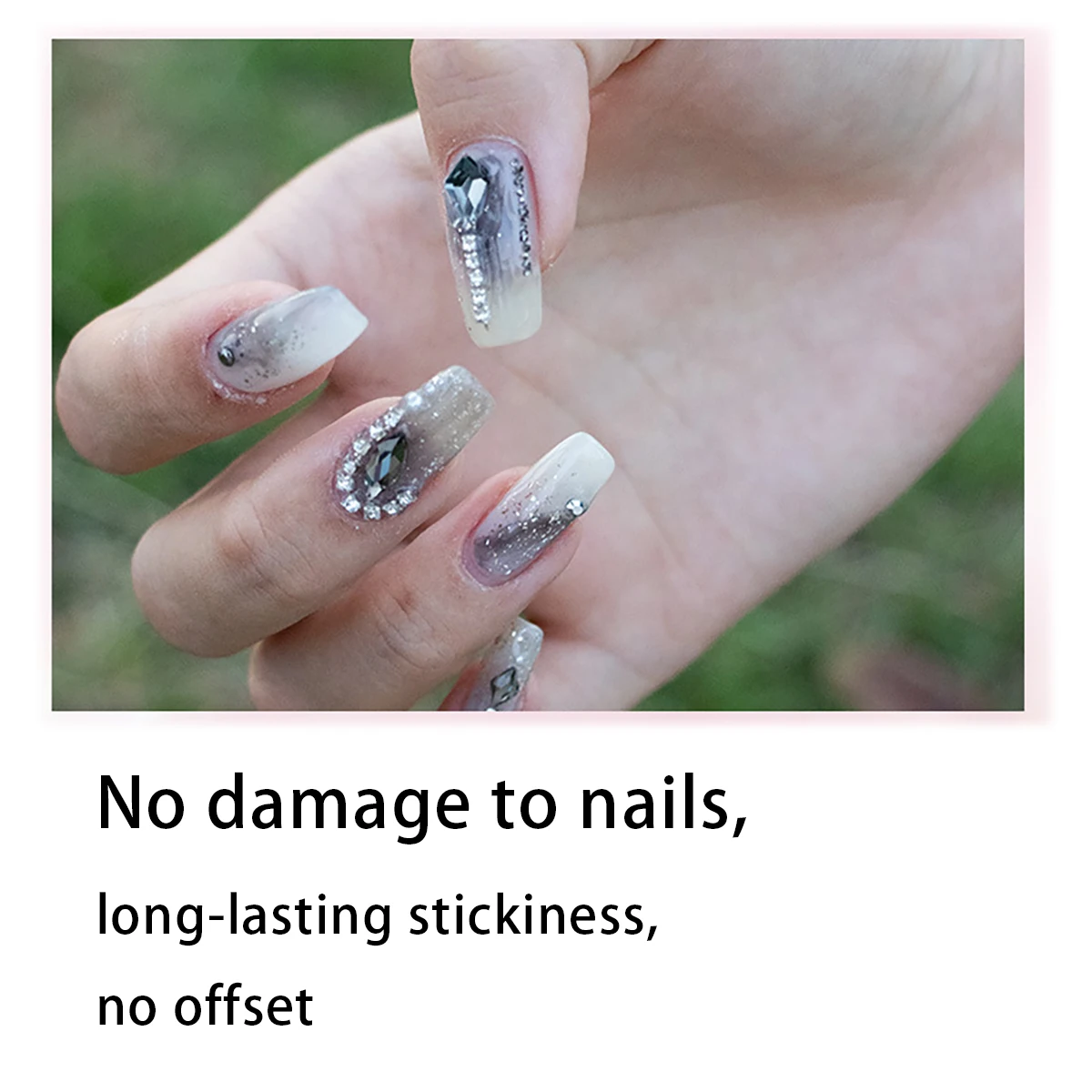 Description Picture 2 of item120Pcs False Nails Sticker Transparent Double-Side Adhesive Tapes Stickers Press on Fake Nail Tips Extension Sticker