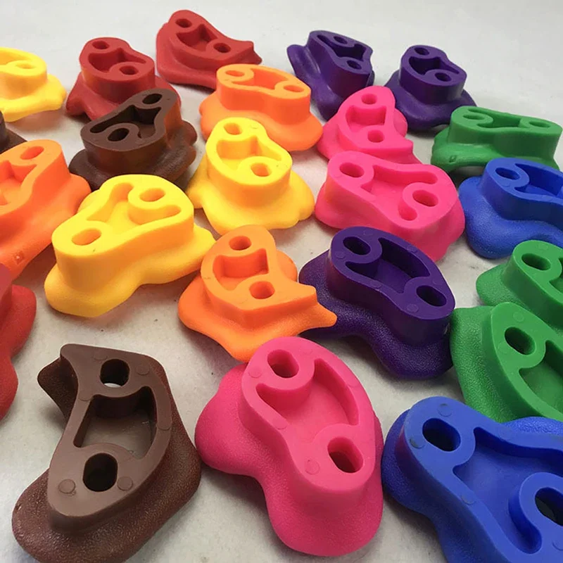 Children Wood Wall Climbing Stones Toys Kids Plastic Rock Climbing Holds Indoor Outdoor Playground DIY Rock Stone Wall