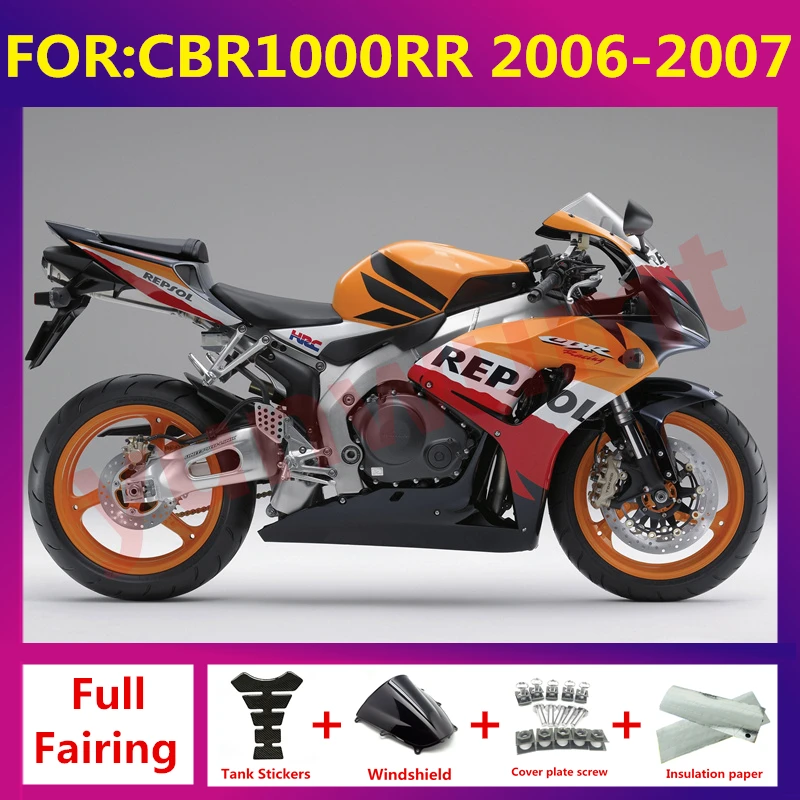 

For CBR1000RR CBR 1000RR CBR1000 RR 2006 2007 Motorcycle Injection full Fairing Kit fit Bodywork fairings kits zxmt set repsol