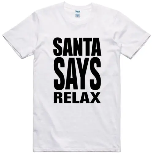 

Weihnachten футболка Santa Sagt Relax 80's, пародия Geschenk, обычная посадка