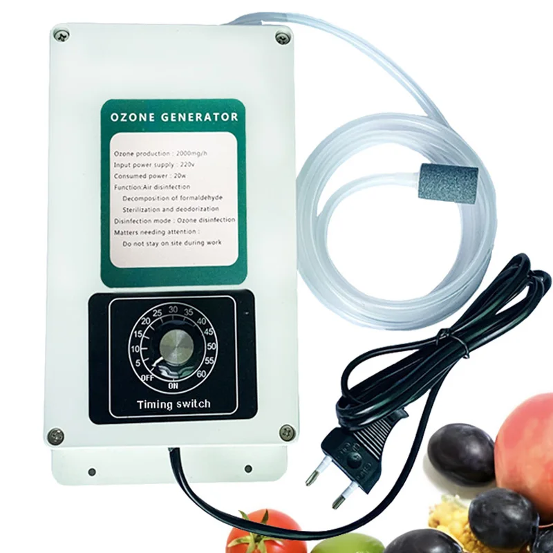 High-Capacity Ozone Generator for Home Air and Water Purification and Food Sterilization