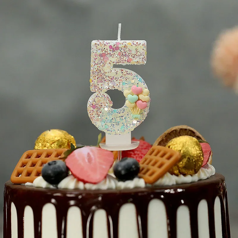 Creative Number 0-9 Candle Digital Candles Birthday Candle Cake Topper Colour Changing for Girl Birthday Party Decoration