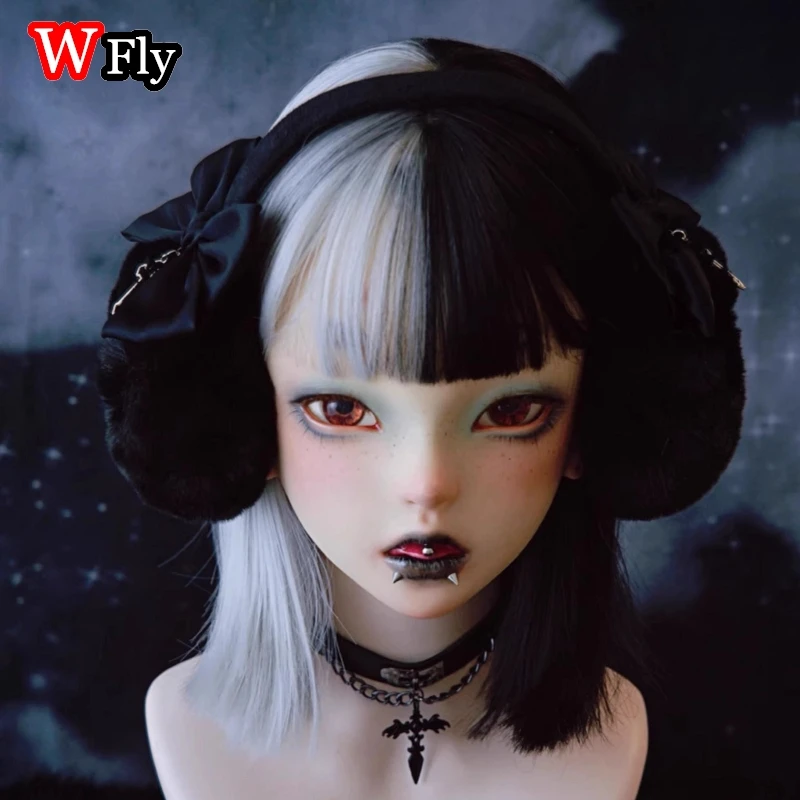 Lolita Women&rsquo;s Harajuku Steampunk Y2K GIRLS lace bow Cross pendant keep warm headband Plush foldable earmuffs Earmuff Ear Muff warm earmuffs