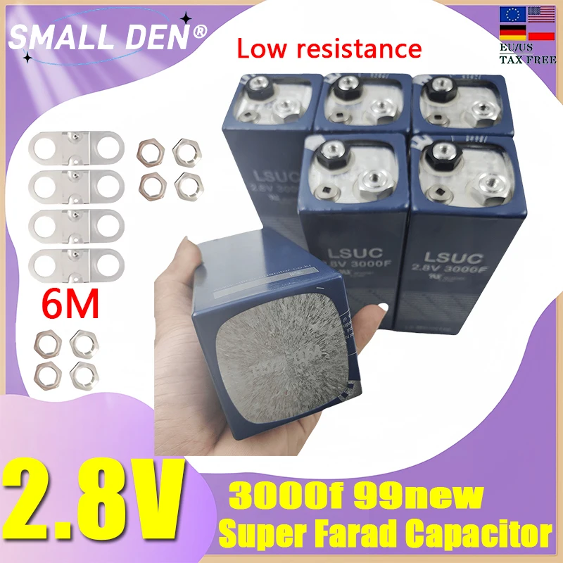 

1-24 PCS 2.8v 3000f Super Farad Battery Pack Capacitor DIY 48V 24V 12V Car Audio LS Super Capacitor EU/USA Duty Free