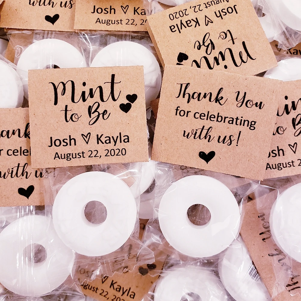Custom Wedding Favor Tags for Guests Thank You Wedding Mints Gift