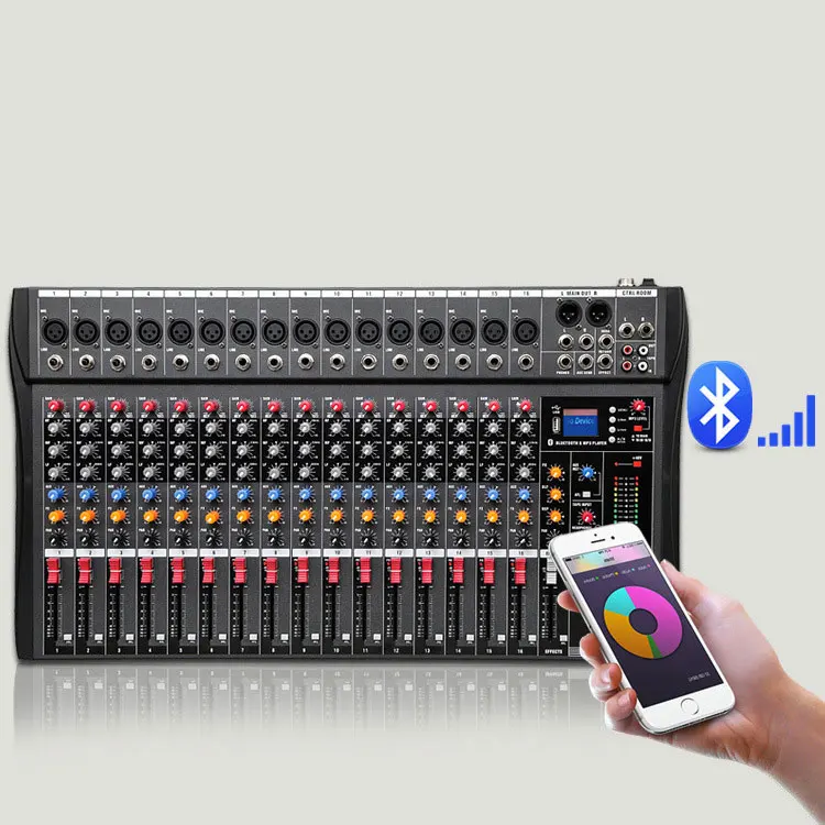 스튜디오 전문 오디오 믹서, 16 채널 Dj 믹서 콘솔 마이크 확장기, 리버브 이펙터, 음악 장비, 새로운 디자인
