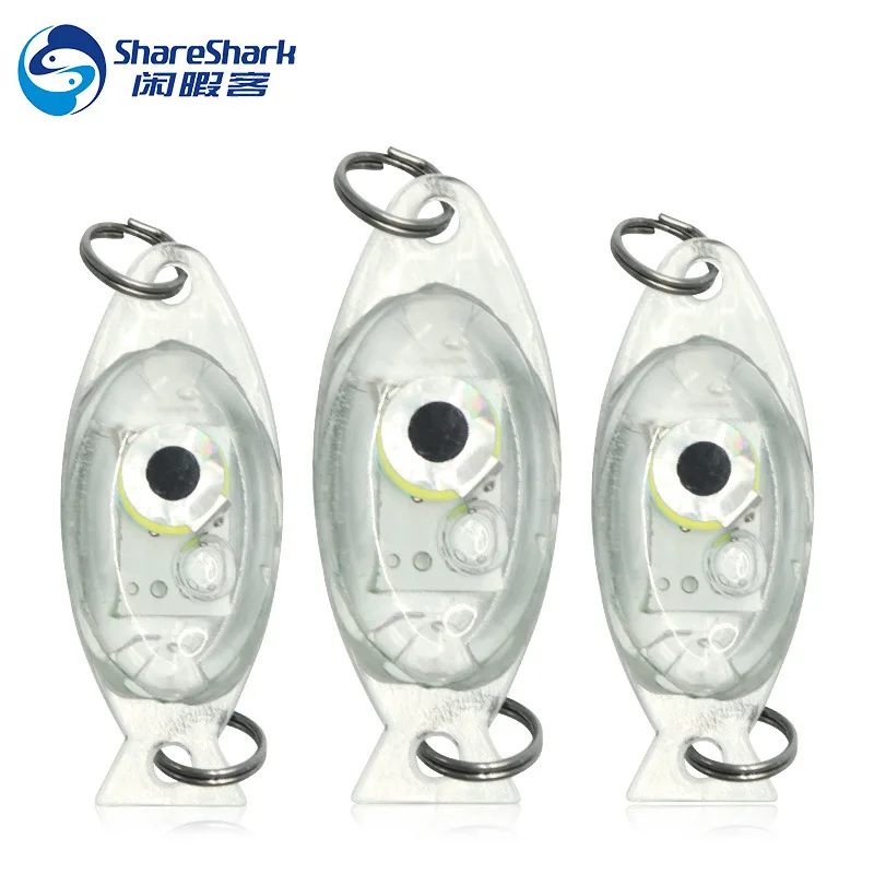 10Pcs  Eye Shape Fishing Squid Bait   Deep with Led Night  Drop Underwater Luminous Lure Mini Fishing Lure Light