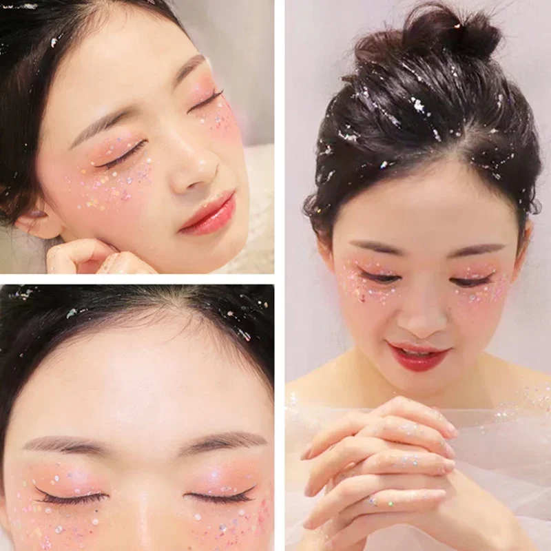 New Eye Glitter Nail Hair Body Face Glitter Gel Art Flash Heart Loose Sequins Cream Festival Glitter Decoration Party Festival 3