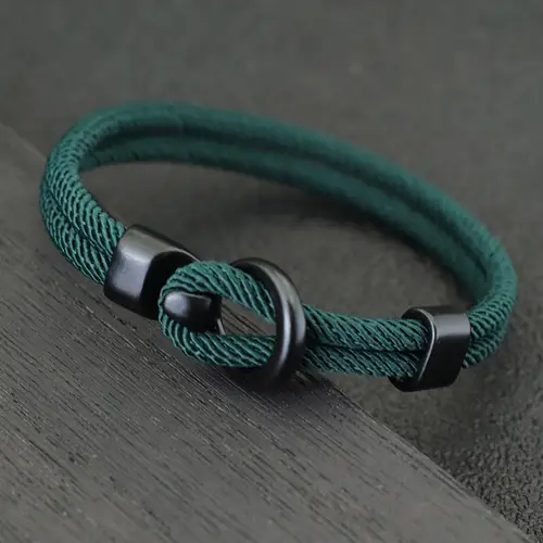Fashion Rope Bracelet Men Double Layer Outdoor Camping Braclet Homme Accessories Survival Paracord Braslet Gift For Him - Image 9