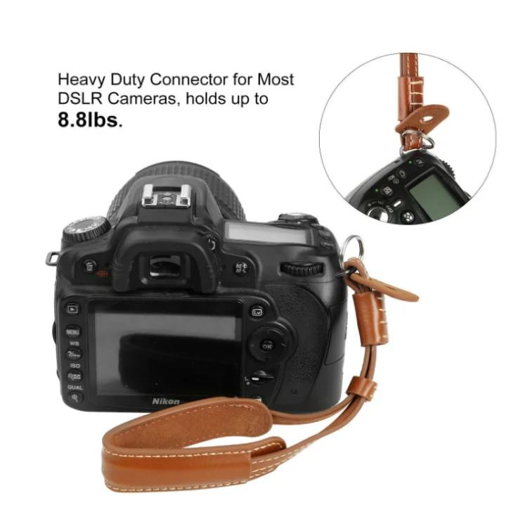 PU Leather Camera Hand Wrist Strap For Canon Nikon Olympus Panasonic