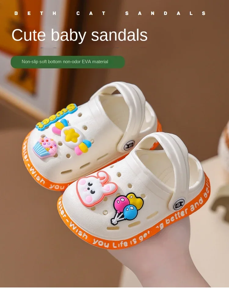 Description Picture 2 of itemChildren's Sandals and Slippers Cartoon Soft Sole Anti Slip Children's Shoes Girls' Indoor Home Shoes Boys' Sandals Kids Shoes