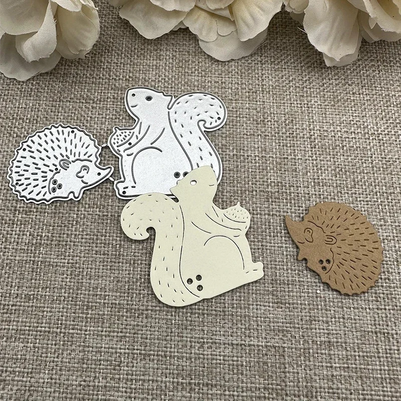 Eichhörnchen-Igel Metall-Stanzformen Schablonen für DIY Scrapbooking Album Papierkarten Prägung