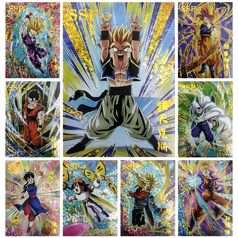 

Anime Dragon Ball Rare SSP Reflections Flashcards Son Gohan Gotenks Piccolo Chichi Toys for boys Collectible Cards Birthday Gift
