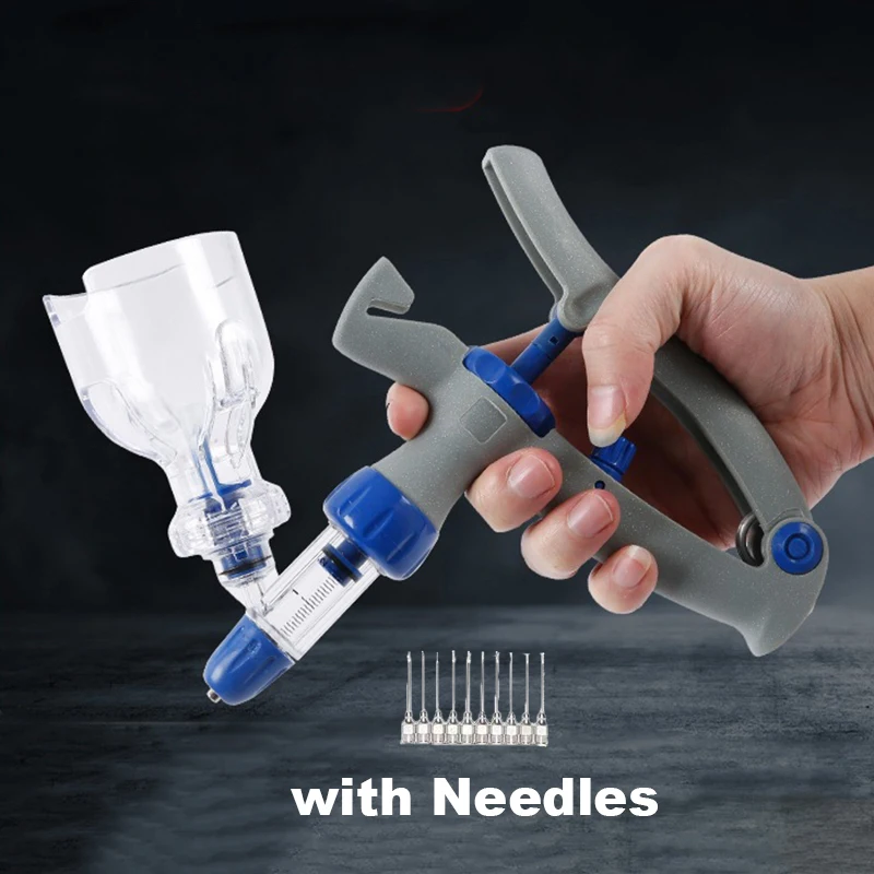 

1ml/2ml /5ml Automatic Veterinary Continuous Syringe Animal Injection Adjustable Vaccine for livestock Pig Cattle Sheep