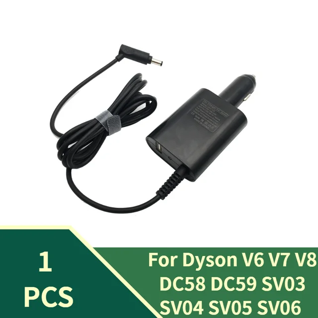 Hot 26.1V Car Charger Power Adapter for Dyson V6 V7 V8 DC59 DC62 Vacuum  Cleaner