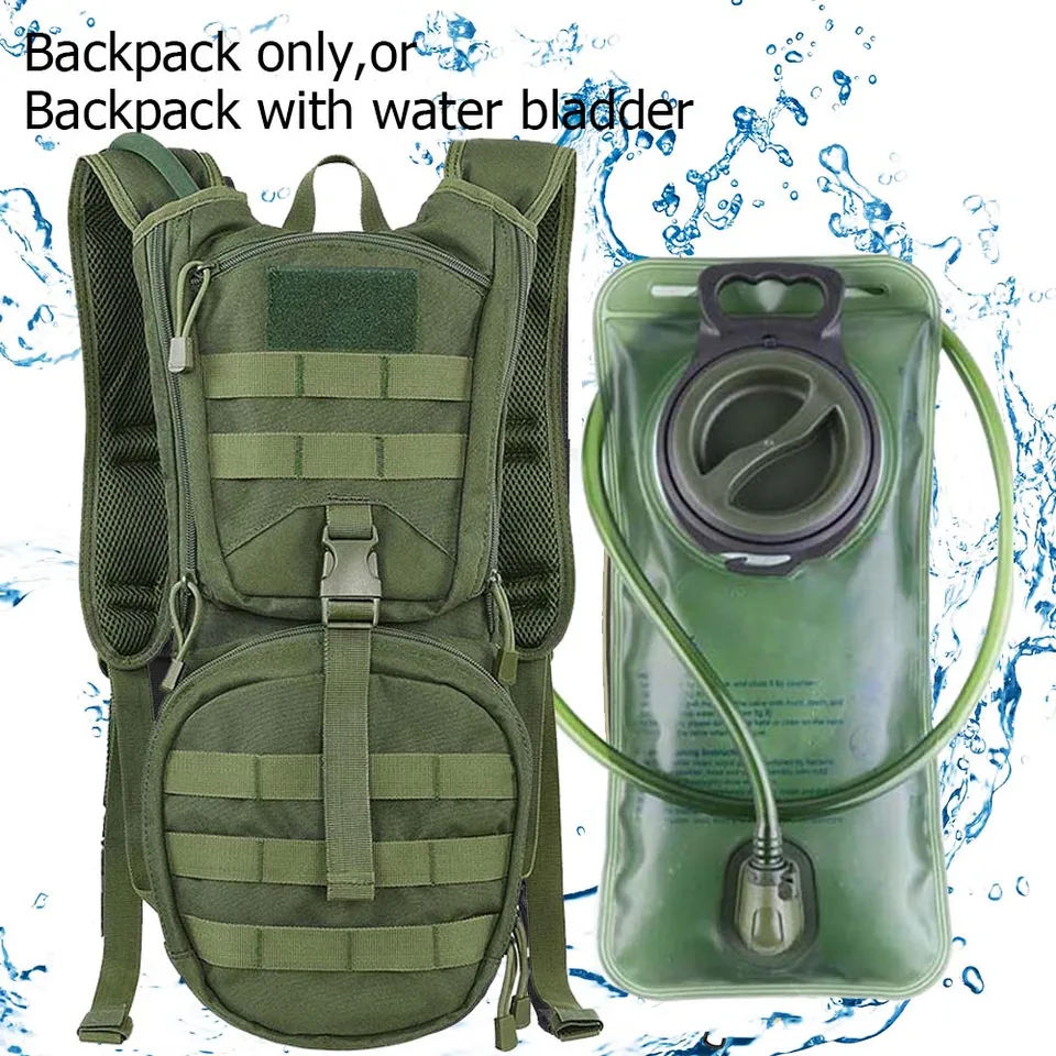 Zaino per vescica d'acqua Zaino tattico per idratazione Molle per ciclismo Escursionismo Corsa Arrampicata Zaino per borsa per acqua mimetica all'aperto  18