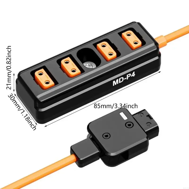 D Tap Male To 4 Female Power Distribution Cable Power Splitter Adapter Cord For Film Production And Broadcasting Gear