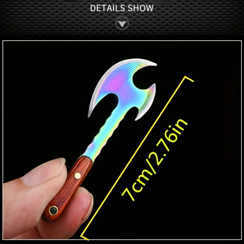 Mini Axe Unwrapping Package Keychain Small Vegetable Knife Carrying Knife ECD Mini Gift Knife Unwrapping Express Knife 3