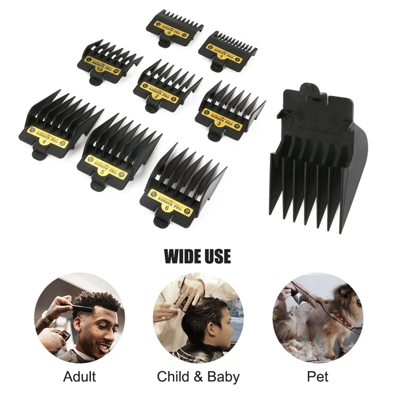 Premium Clipper Guards For Babyliss Barberology FX825, FX870, FX880, And FX673 Clippers,Trimmer Replacement Guards
