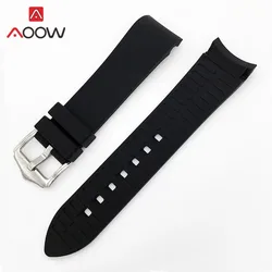 Soft Silicone Sport Waterproof Watch Band Strap - Universal Replacement Bracelet Accessories - 22mm (Black)