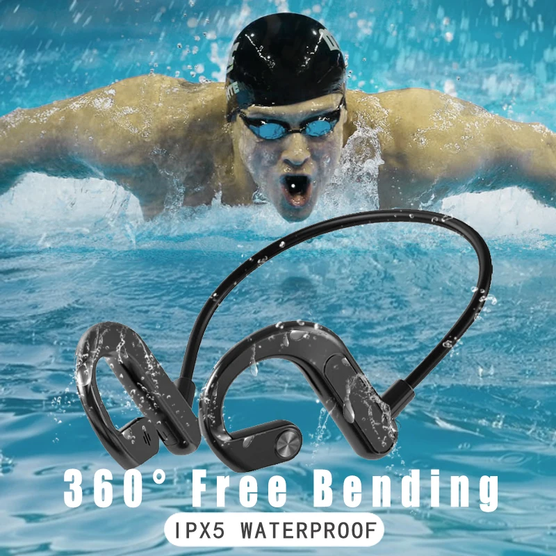 2022 NEW Bone Conduction Bluetooth Earphone Wireless Headphones Not In-Ear IPX5 With Mic For Sports Run Waterproof Headset |