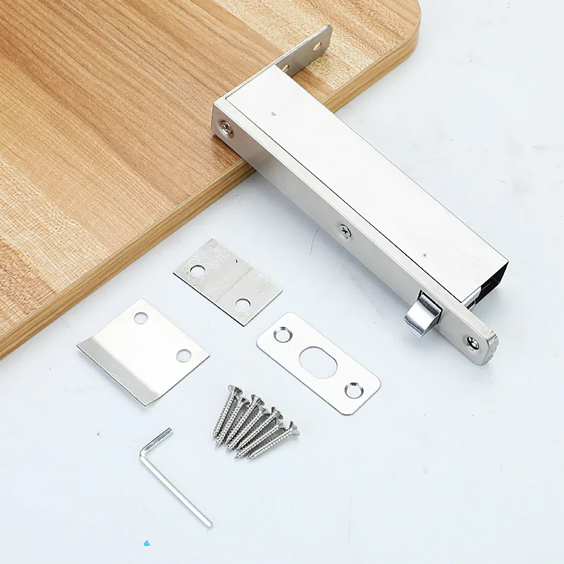 Stainless Steel Double Automatic Thickened Core Door Insert Bolt Open and Close Smooth Hidden