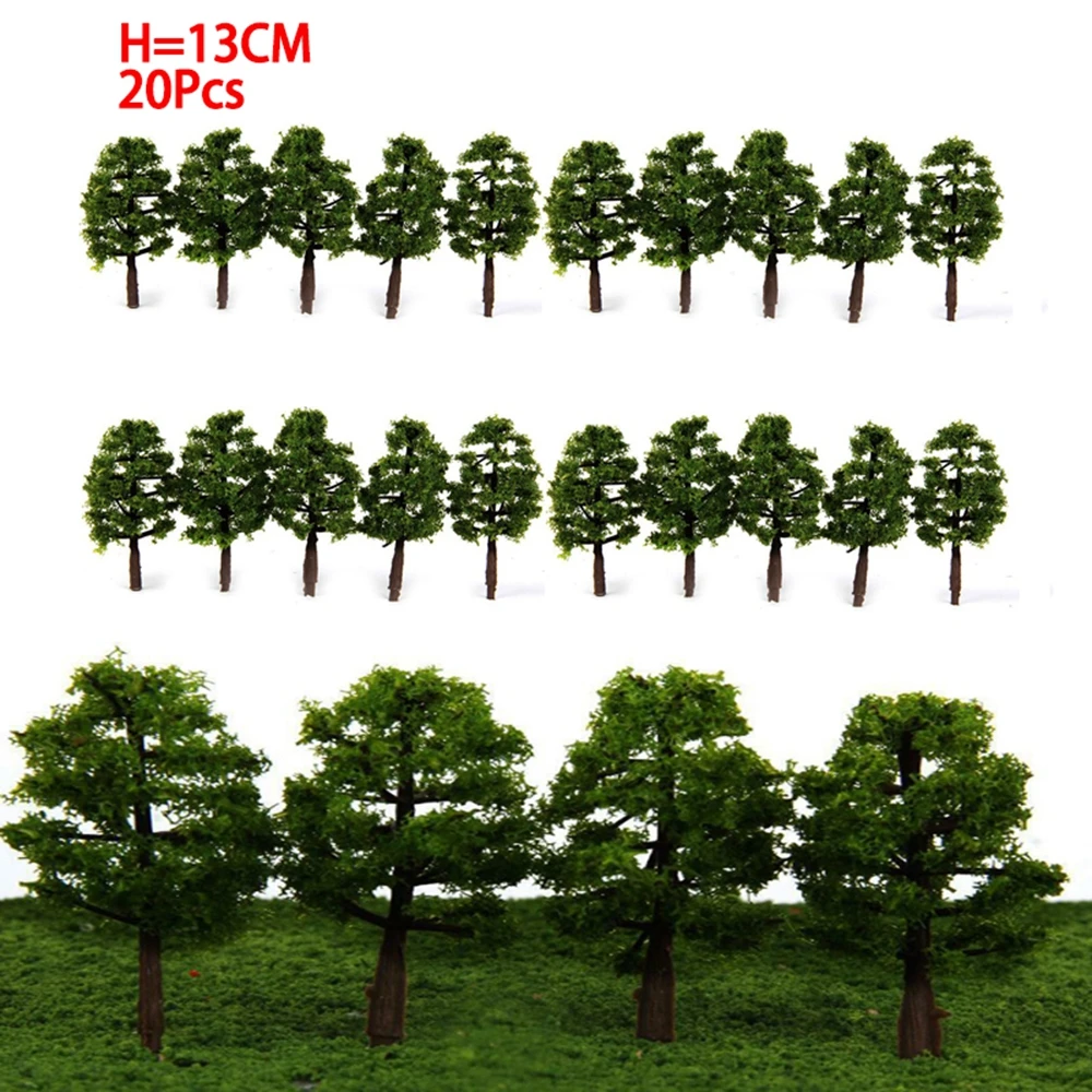 

20Pcs HO Scale Trees Train Railroad Park Garden Scenery Layout Miniature Model Tree Fake Trees Plant For DIY Landscape Crafts