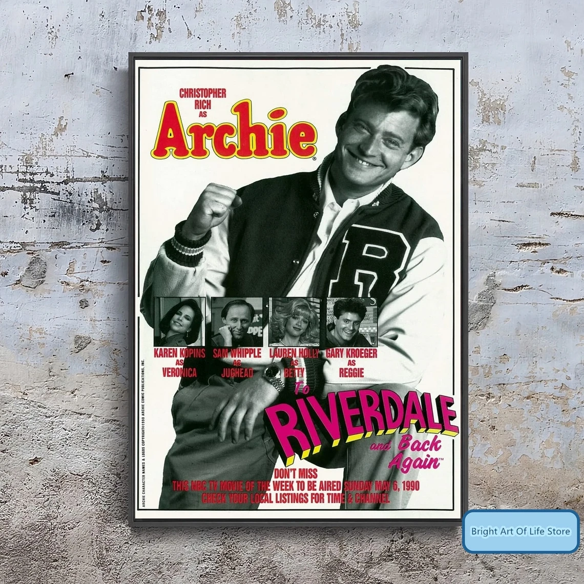 

Archie To Riverdale and Back Again (1990) Movie Poster Cover Photo Canvas Print Wall Art Home Decor (Unframed)