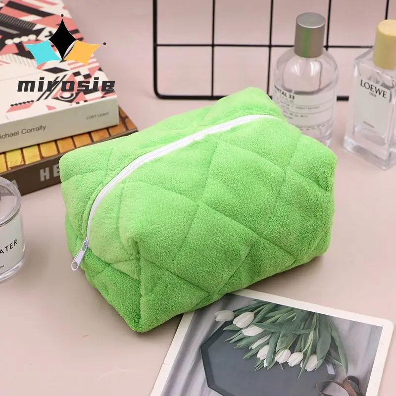 MIROSIE Towel Fabric Cosmetic Stitched Large Capacity  Travel Toiletry Bag Cosmetic and Skincare Storage Bag for Makeup Skincare 5