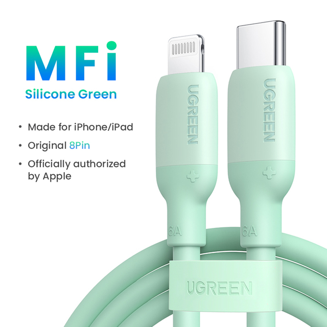 USB C Cable for iPhone 13 12 Pro Max PD 20W MFi Fast Charging for iPhone iPad Charger Silicone Type C to Lightning Cable