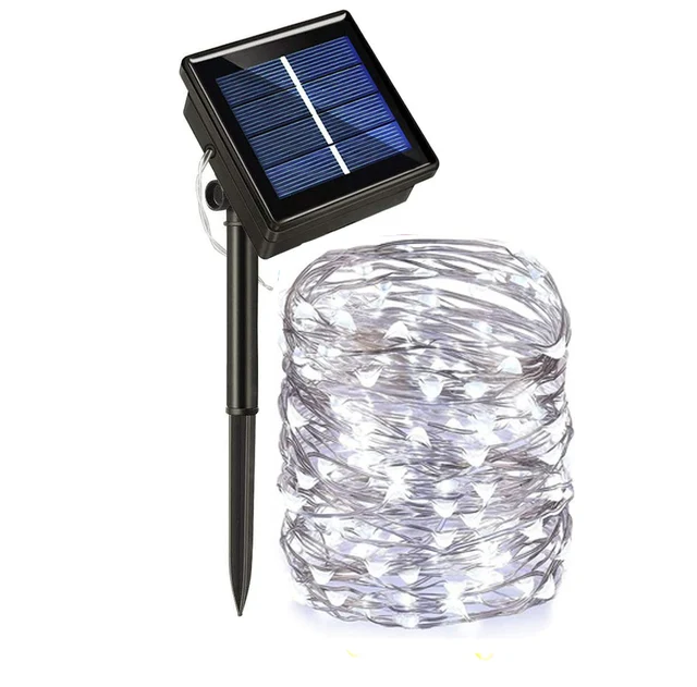 50/100/200/330 LED Solar Light Outdoor Lamp String Lights For Holiday Christmas Party Waterproof Fairy Lights Garden Garland white-1pack