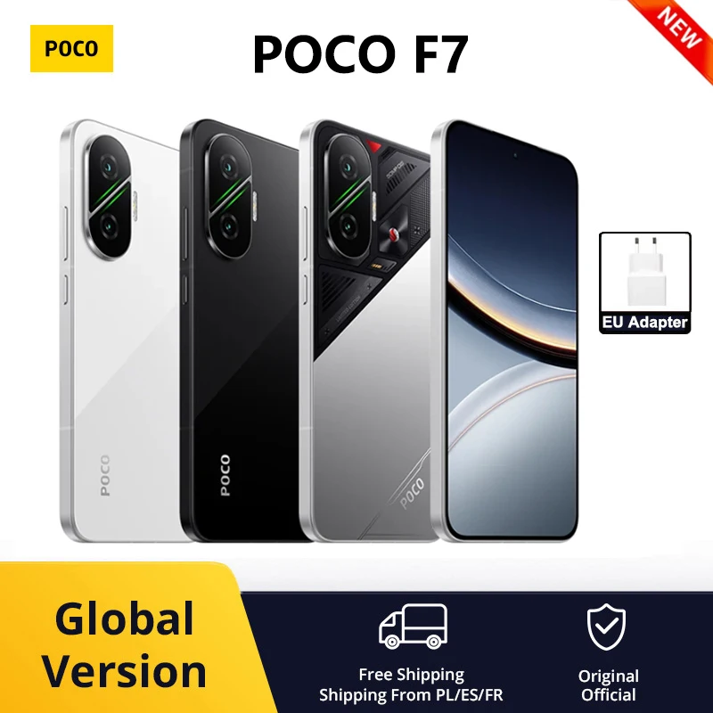 POCO F7 5G Smartphone Snapdragon 8s Gen 4 NFC 256GB 512GB 6.83 ''AMOLED Display 6500mAh Battery 90W Charge