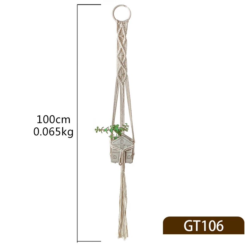 Hot Sales Hanging Basket 100% Handmade Macrame Plant Hanger Flower /Pot Hanger For Wall Decoration Vountyard Garden