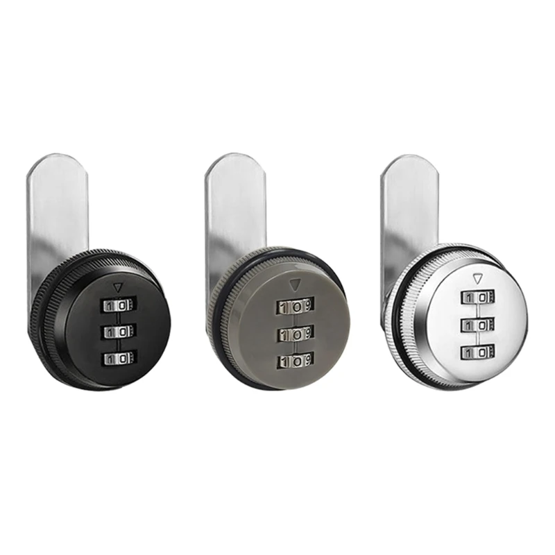 Pack of 2 Multipurpose 3 Digit Combination Cams Lock for Mailbox and Cabinet Drawer Use Sturdy Zinc Alloy Designs 601A