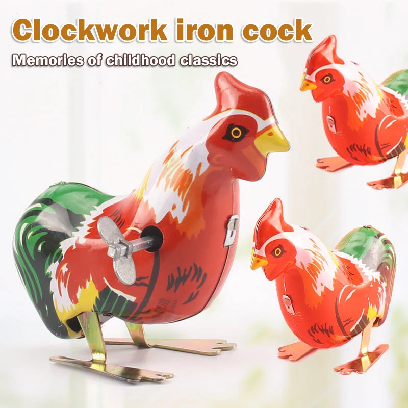 Clockwork Wind-up Toy Frog Rabbit Mouse Rooster Tank