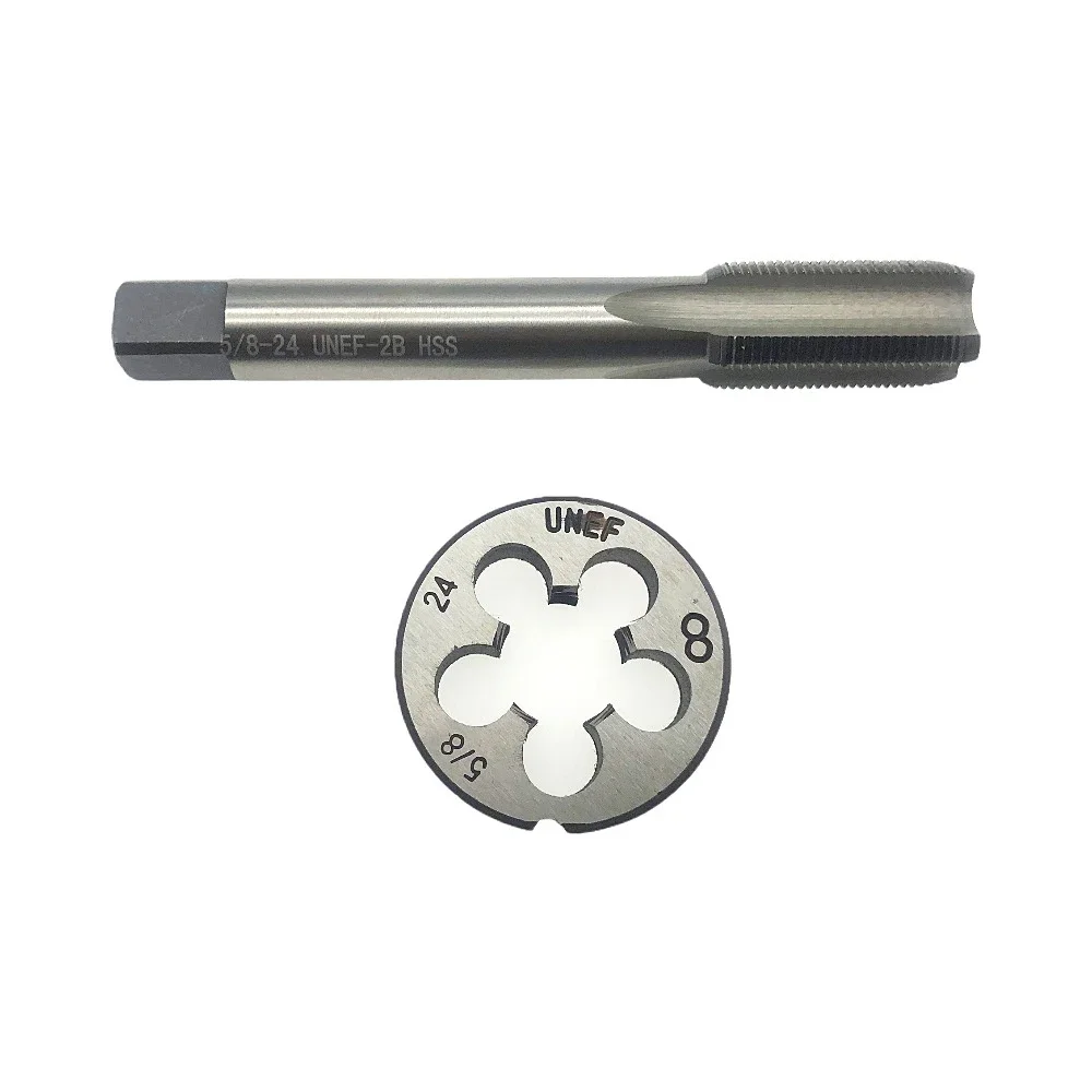 

5/8-24 набор метчиков и штампов RH 5/8 дюйма-24 Метчик 5/8x24 UNEF набор метчиков для правой руки 5/8-24 поток HSS 5/8X24 резьбовой инструмент