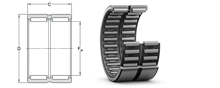 Description Picture 4 of itemFree Shipping 10pcs NK22/20  NK2220 Size 22*30*20mm Needle Roller Bearing With Flanges Without Inner Ring
