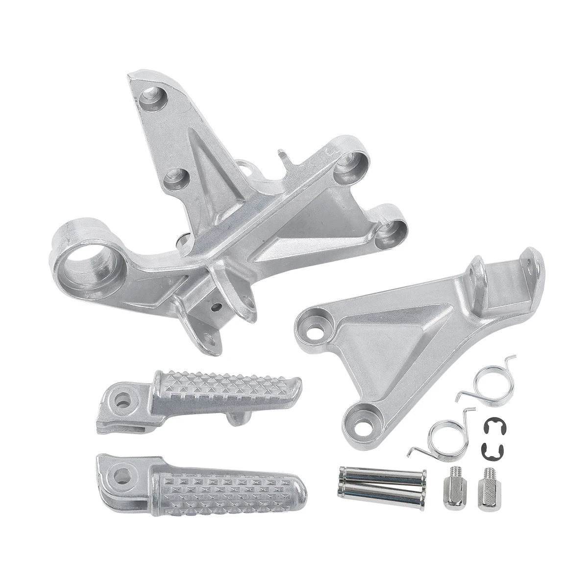 Motorcycle Front Footrest Foot Pegs Bracket Set For HONDA CBR1000RR 2008-2015,black/silver,motorcycle accessories,motorcycle footrests