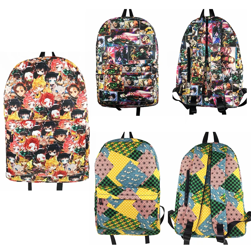 

Anime Demon Slayer Backpack Full Print Rucksack Bag Teenagers Laptop Shoulders Backpack Travel Rucksack for Girls Boys