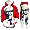 New Men/Women KFC 3D Printed Tracksuits Long Sleeve Fashion Sweatshirt Hoodies + Sport Long Pants 1