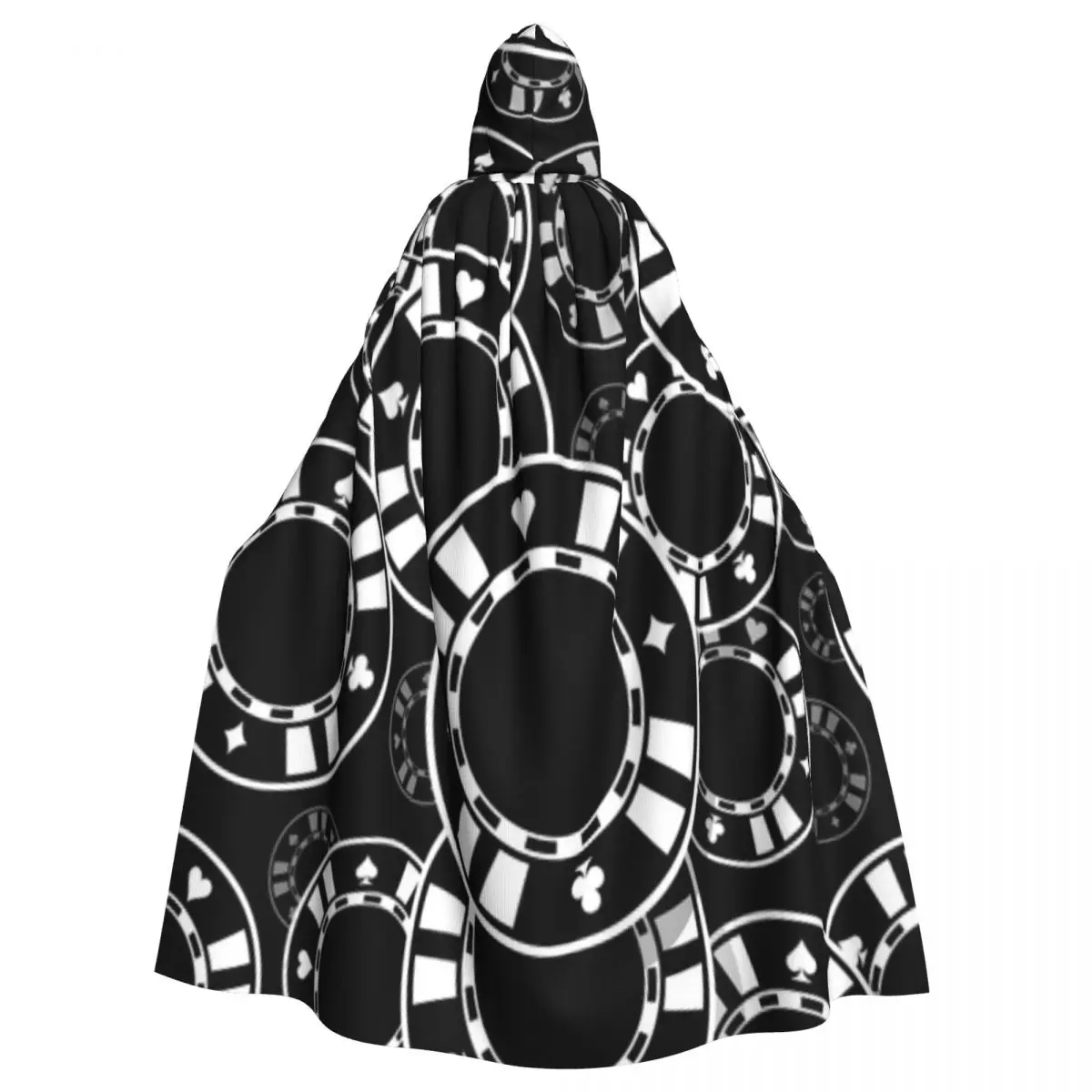 Mantello Lungo Mantello Casino Poker Chips Icon Mantello Con Cappuccio Cappotto Autunno Felpe Con Cappuccio