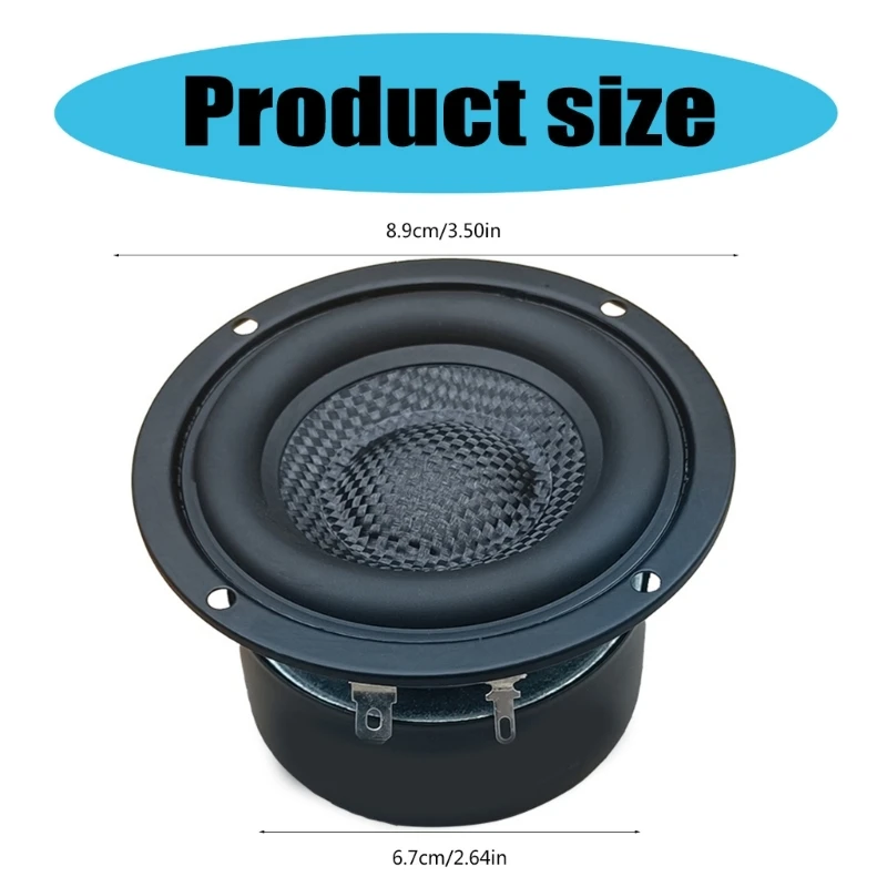 Enhances Bass 3inch Woofers Subwoofer Hifi Speakers , HiFi Sound, Fiberglasses Constructions, 4Ohm, 25W Rating