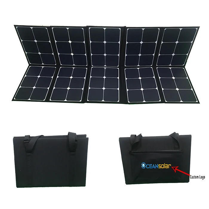 RV sunpower cell Folding solar panel 200W for hiking camping solar power