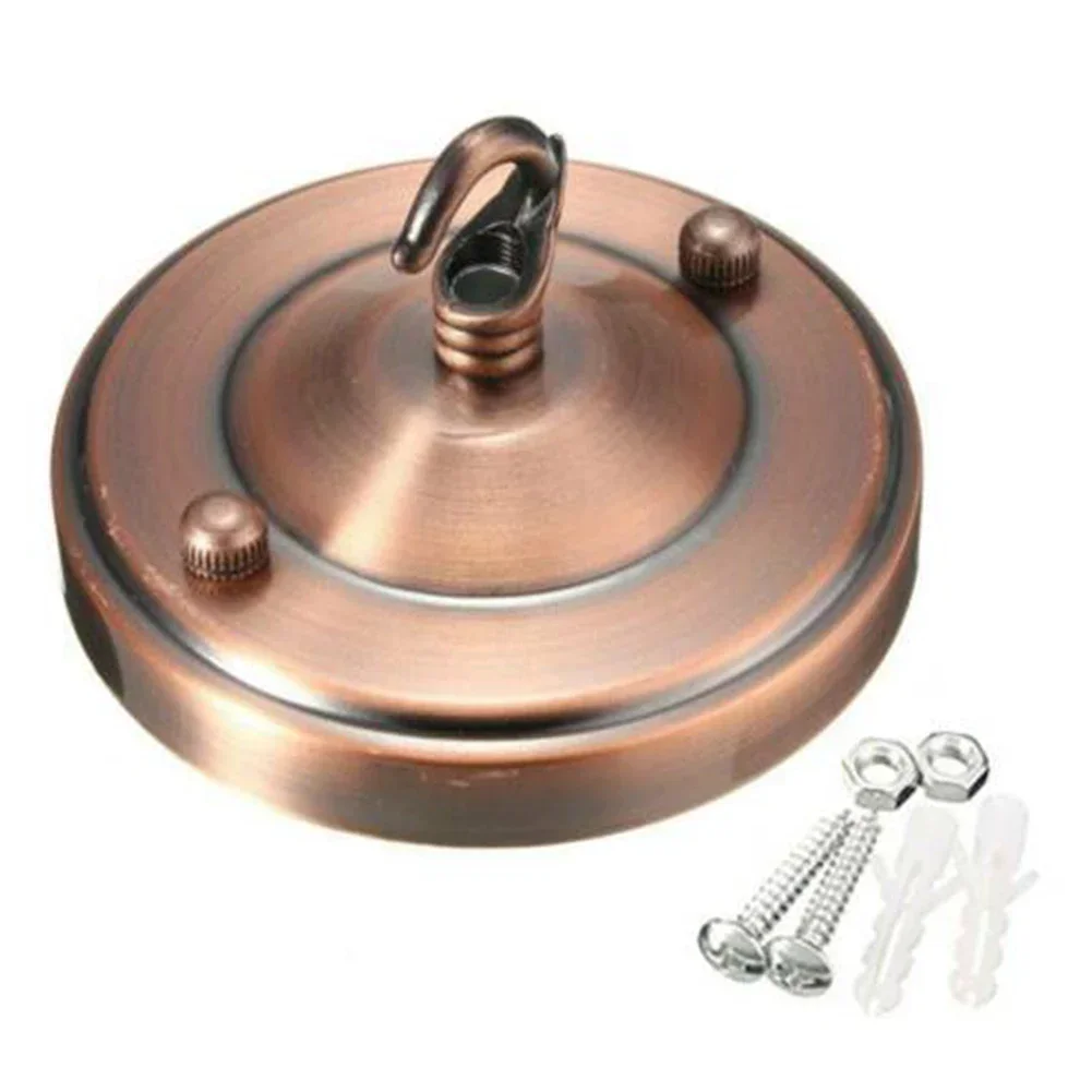 Lamp Holder Lamp Bulb Holder Lamp Base Ceiling Lamp Bracket DIY Lighting Accessories Lamp Part Ceiling Plate Holder Fitting Hook Light Living Room Pendant Plate Replacements Rose 10.5x6cm Cafe Chandelier
