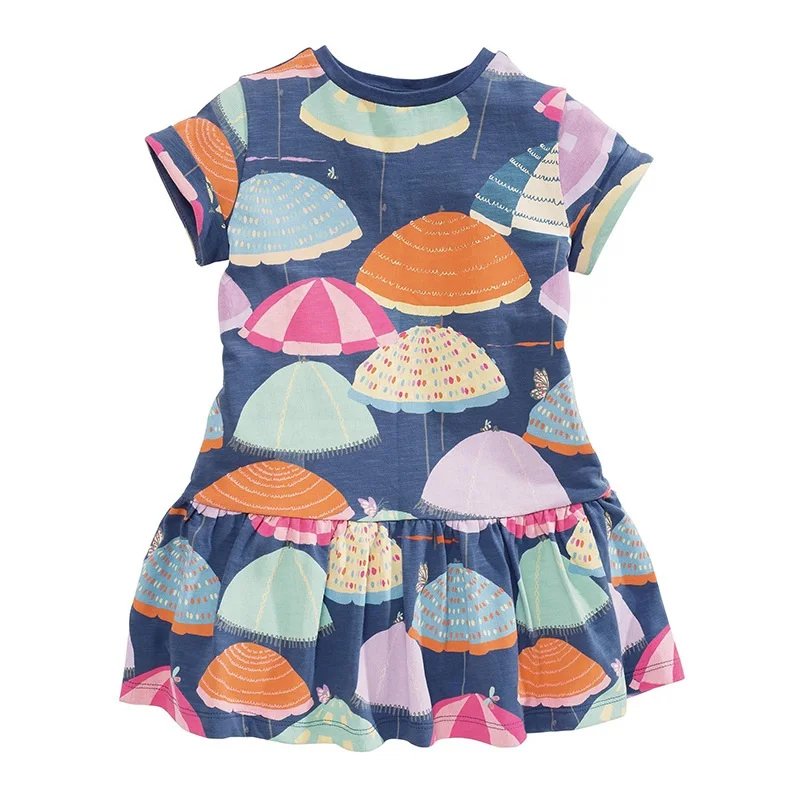 Girls Short Sleeve Summer Dress for 1-6 Years Kids Cotton Casual children's clothing girls dress kids clothes