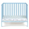 Palmer 3-in-1 Convertible Mini Crib Baby Blue w/ mattress pad 4