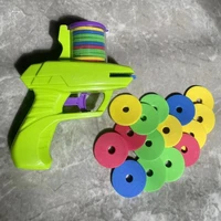 Kids Flying Discs Launcher Toys EVA Soft Bullet Toy Gun Mini Carrot Flying Saucer Shooting Gun Children Outdoor Games Sport Toy 6