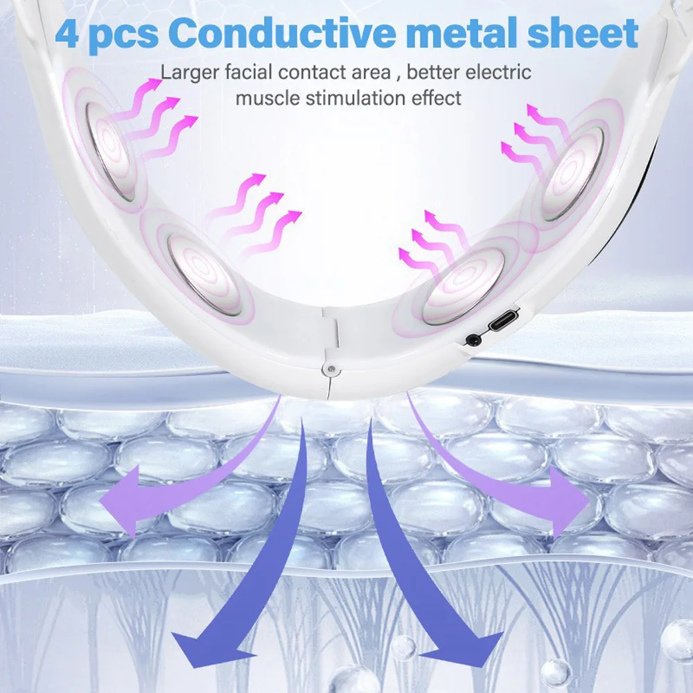 Electric V-Face Facial Lift Device Ems Microcurrent Face Massager Anti Wrinkle Remove Double Chin Skin Facial Slimming Beauty