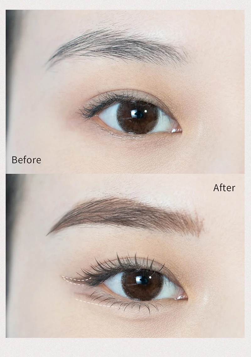 Description Picture 3 of itemEyebrow Dye Pencil Waterproof Long Lasting Black Brown Pigment Enhancers Cream Brush Natural Wild Shade Eyebrow Eyeliner Makeup