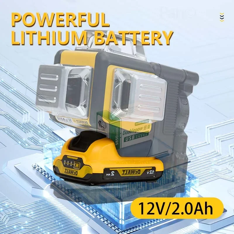 Laser Level Dewalt DW089LG 12V Lithium Battery 3 Sides*360 Degree Vertical Horizontal Green Light Level Meter Outdoor Construction Tools